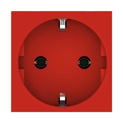 CADUCEUS ALING HIDE 45x45, 16A, 250V~ modular 45x45, 16A, 250V~, with horizontal socket, red