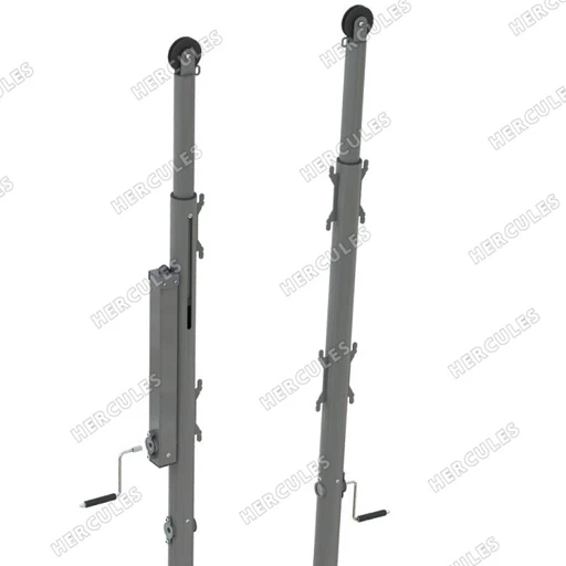 Telescopic Volleyball Posts S-109-2 with Cups