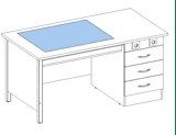 Light table with pedestal 1500x800x750 mm (light area 800x600 mm)