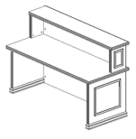 Display chair straight module Classic series 2000x770x1150 mm