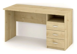 Single-desk writing desk with 3 drawers and a niche "Bashkir Furniture Factory" trademark