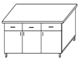 Laboratory table and cabinet STF-3
