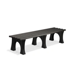 Bench made of polymer-sand composite without backrest