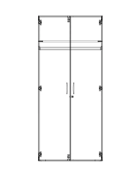 Metal cupboard for clothes