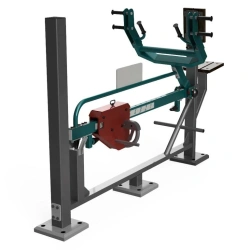 Outdoor strength training machine for back, biceps, abs muscles development with variable load from sitting position MS-1-MS764.