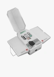 Coupler for sterile connection of plastic lines