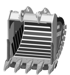 Heavy duty rock bucket RDX-113.235d-XS115(5)WS-NF