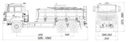 Tank truck for transportation of food liquids (technical water) ??? 4680L2-20 on chassis URAL 4320-4971-78, 4320-4971-80, 4320-4
