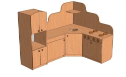Play area Set of furniture "Kitchen-3". Model: IZ-K3
