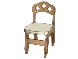 Stool ''Vasilisa'' No.1, adjustable semi-soft (seat)/ StD57