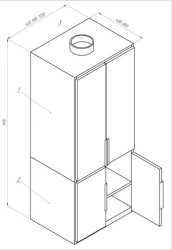 Laboratory cupboard for storage of reagents ML-SHKH