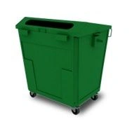 Mobile metal container for solid municipal (household) waste with loading opening (K-M-P-TKO-ZO)