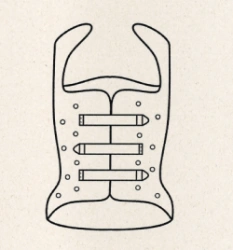 Rigid fixation corset for the middle thoracic spine KR0-269