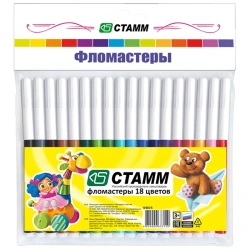 Crayons "Merry Toys", 18 colours, washable, bag, Europodweight