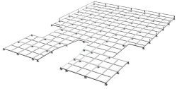 Base (grid) for pole vault landing area