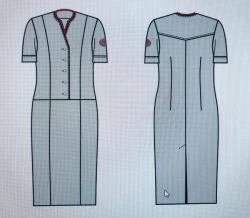 Women's uniform dress for conductors of company trains