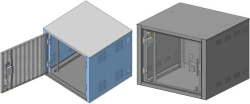 Reinforced wall-mounted distribution cabinet SHRNu-9U-650x500x600-TTK