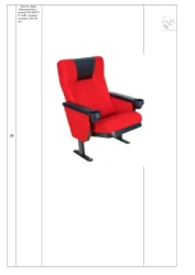 Armchair, brand "Maxim Kino", size: 550*740*1040 mm (W*H*H), seat cushion thickness 140 mm