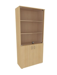 Semi-closed wide cupboard with glass SHU 02C, Omega brand.