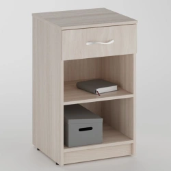 Stationary cabinet 1 drawer, 1 shelf in niche