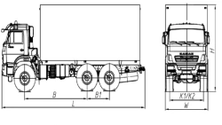 Special van, model 675428-10, on chassis KAMAZ 43118-50, according to TU 29. 10. 59-002-63119966-2017