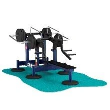 7.64 TRP Outdoor strength training machine for developing shoulder girdle muscles with variable load from the supine position