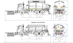 Road maintenance machine with winter equipment set model MK-4531-08