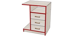 Wooden bedside table: item no.021/2019
