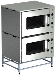 Roasting cabinet, sectional, electric SHZh-150-2s21 (2 sections, heat chambers of sections made of stainless steel, doors of cha