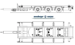 Three-axle container trailer ZW-333