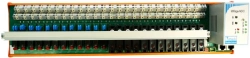 Discrete input/output device. 12 input signals 220 V AC/DC, individual galvanic isolation, possibility of connection of a power