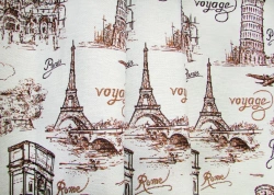 Ready-made decorative mottled jacquard fabrics of polyester yarns mixed with cotton yarns