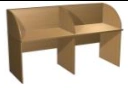 Reading box, 2-seater, single-sided