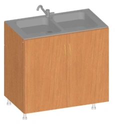 Work table for kitchen with overhead sink art.U.09.08
