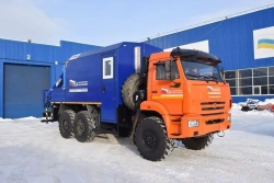 Mobile workshop (laboratory) with CMU, UZST brand, type 483F-38 on KAMAZ 43502-D5 chassis
