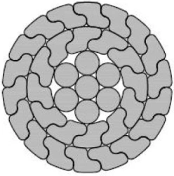 Uninsulated compacted wire for high voltage overhead power lines AAAC-Z 346-2Z
