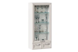 Bianca LD.271790.000 Front set of doors cabinet with display case 600 (Oak textured white )