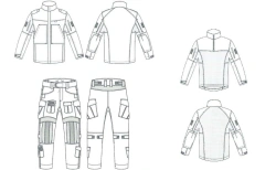 Summer suit (jacket, trousers, shirt)