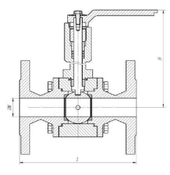 Flanged ball valve KSHK DN 10-200 PN 1,6-10 MPa