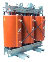 Power three-phase two-winding dry-type transformers in earthquake-proof version with rated capacity of 160-400 kVA; for classes