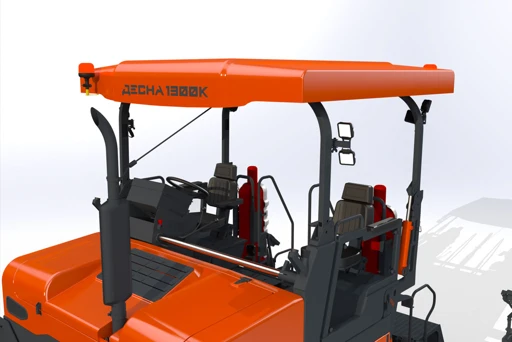 Wheel-Mounted Asphalt Paver for Road Construction ASF-K-2-07-1