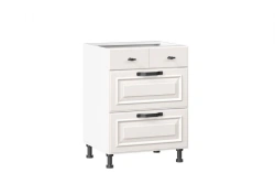 Marina LD.273190.000 Front set for kitchen cabinet 600 with 3 drawers (5) (Textured white oak )