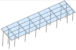 Supporting structure for placing FM (photovoltaic modules)