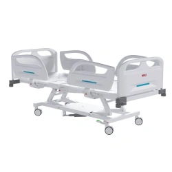 MEGI Tempo 2 Medical functional bed with electrically adjustable height, plastic backrests, plastic side slats, slatted side rai