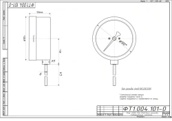 Bimetallic thermometer TBf-220 IP65 100 RSH
