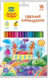 Multi-Pulti "Incredible Adventures" coloured pencils, 18-colour, sharpened, cardboard, europodweight