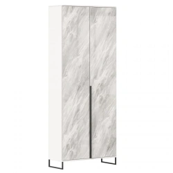 Nord LD.454010.000 Double-leaf cupboard (White gloss/Statuario)