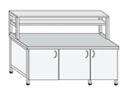 Metal laboratory bench-table for physical research STF-2(m)
