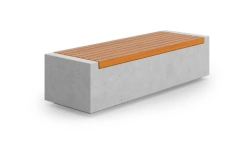 Concrete bench "Box" with flooring article A1037