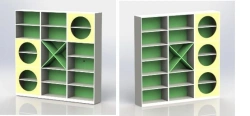 Rack for books. (School furniture brand "Interior" series "TDI School")